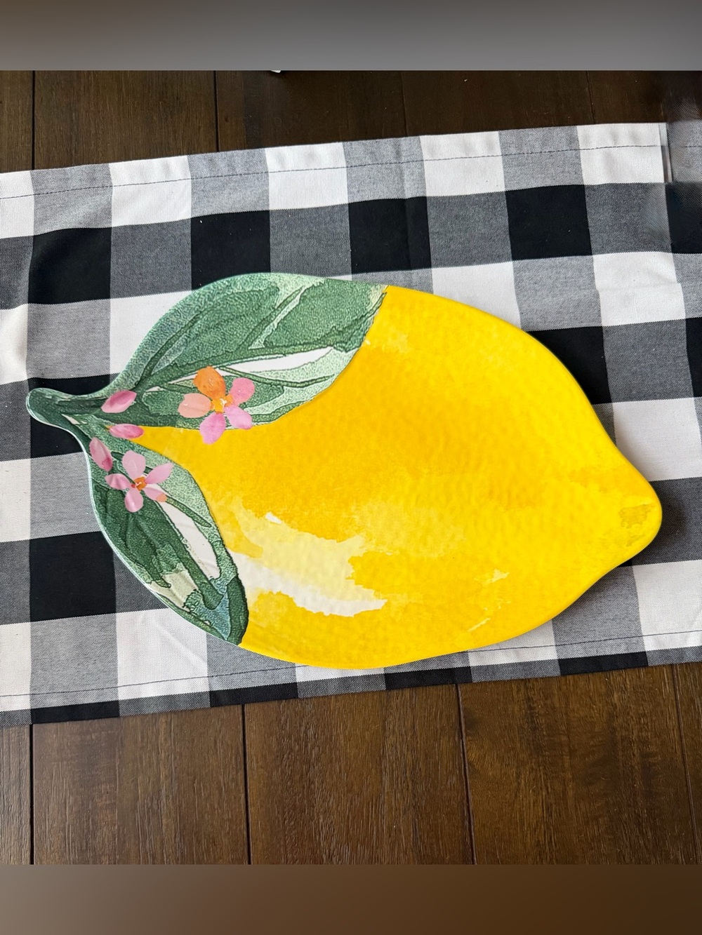 Lemon melamine platter- 16”